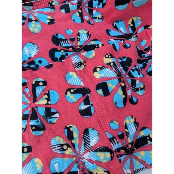 Flower print pink and blue LuLaRoe leggings - Picture 1 of 4